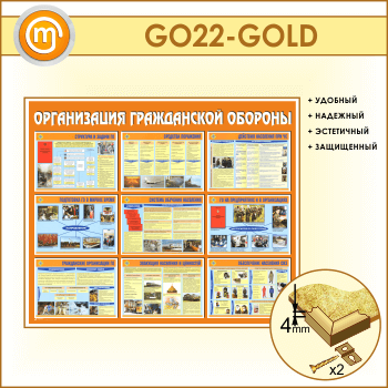 Стенд «Организация гражданской обороны» (GO-22-GOLD)